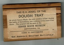 vintage gettysburg souvenir JENNIE WADE MUSEUM WOODEN  DOUGH BOX primitive picture