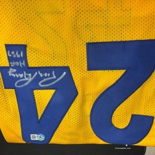 Rick Barry Autographed Custom Basketball Jersey Warriors HOF Beckett COA Auto picture