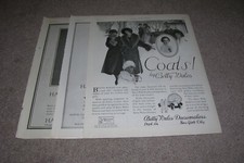 3 Print Ads Betty Wales & Hart Schaffner & Marx Coats 1922, 1923 picture