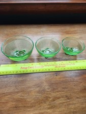 Child's Nesting Bowls Mosser Glass Barnes Stacy Marie, Depression Green picture