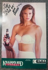 1991 Killian's Red Miss Killian's Daneene Paskel Signed Beer Promo Poster RARE picture