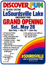 Vintage Lesourdville Lake Amusement Park Ad Magnet – Middletown Ohio picture