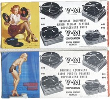 2 DIFFERENT c.1946 PINUP PHONOGRAPH ADS - EACH 4