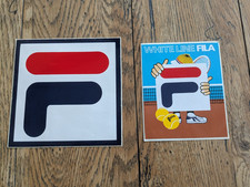 Vintage 1970s Fila tennis Stickers Large size rare White line picture