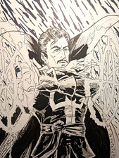 Dr. Strange ORIGINAL ART Ink Drawing Comic-Style Character Illustration picture