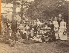 Antique Fern Park Old Orchard Beach RARE Stereoview Old Photo Maine OOB picture