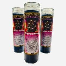 7 Intranquil Spirits Black Fixed Candle, 7 Espiritus Intranquilos Veladora Negra picture