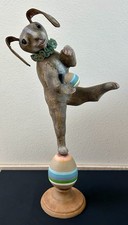 RARE LARGE 20” Vergie Lightfoot Bethany Lowe Balancing Rabbit Figure Sculpture picture