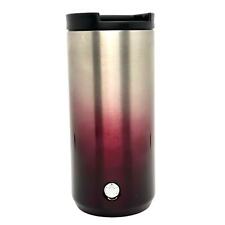 Starbucks Silver Purple Pink Ombre Stainless Steel Tumbler Travel Mug Cup 12 oz picture