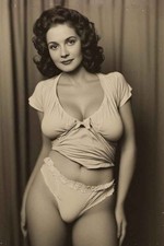 Vintage Pin-Up Risque Lady 4x6 Photo picture