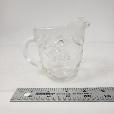 Vintage Prescut Clear Anchor Hocking Creamer Pitcher Stars David Small picture