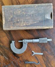 Vintage L. S. Starrett No. 230 Outside Micrometer w/Case & (2) Wrenches USA picture