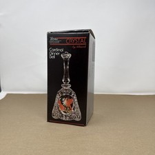 American Bird Series Clear Cut Crystal Cardinal Dinner Bell In Box 8.25