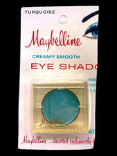 Maybelline Eye Shadow 1960s 1970s NEW Old Stock Turquoise Creamy Smooth Vintage picture