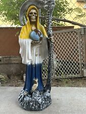 Santa Muerte Amarilla Blanca Y Azul  , Nueva, Casi 3 Pies De Alto picture