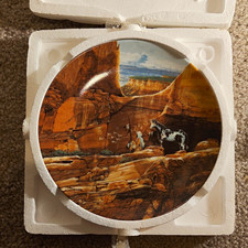 The Bradford Exchange Wolfpack of the Ancients Wolf Porcelain Plate by Julie K. picture