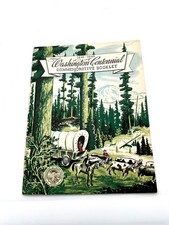 1845-1945 Washington Centennial Commemorative Booklet Vintage Oregon Trail picture