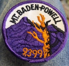NOS Vintage MT. BADEN POWELL 9399 In San Gabriel Mountains Patch CA Climber  picture