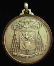 Vintage John Cardinal Wright Medal Fleur-de-lis Catholic Echoing Christ Large picture