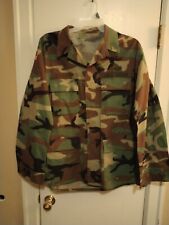 NICE US ARMY JACKET LARGE LONG GREEN FATIGUE CAMO NEVER WORN picture