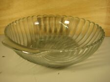Large Pressed Glass Seashell Snack or Salad Serving Bowl picture