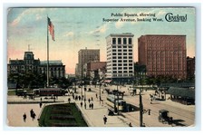 Public Square Showing Superior Avenue looking West Cleveland OH, Ohio - DAMAGED picture