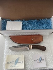 Williams Knife Co. Hand-Forged Hunting Knife, Hammered Blade, Wood Handle+Sheath picture
