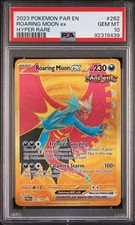 PSA 10 2023 POKEMON PAR EN-PARADOX RIFT #262 ROARING MOON ex HYPER RARE picture