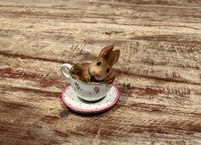 Wee Forest Folk CUPPA COTTONTAIL, BUNNY, Teacup. WFF# B-28, Teacup Bunny picture