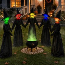 Halloween Decorations Outdoor, 5 Pack 4.3 FT Light Up Multicolor picture