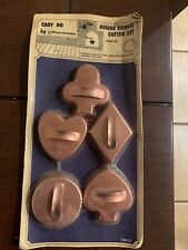 5 VINTAGE Copper COOKIE CUTTER SET NEW picture