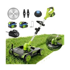 4-in-1 Electric Small Lawn Mower with Detachable Wheeled Base, 3 Position Cut... picture