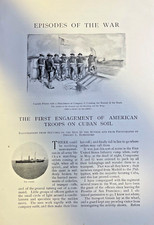 1898 First Engagement Of American Troops On Cuban Soil Transport Gussie picture