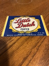 Wacker Little Dutch Porter Pa Beer Label picture