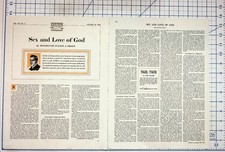 1949 Collier's Magazine Page Fulton J. Sheen Sex & Love of God Article Vintage picture