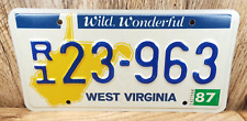 VINTAGE West Virginia STATE OUTLINE RECREATIONAL License Plate WILD, WONDERFUL picture
