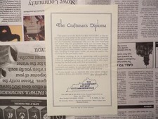 The Craftsman's Diploma - OLD KENTUCKY POTTERY - Gift Shop Ann Arbor MI 5.5X8.25 picture