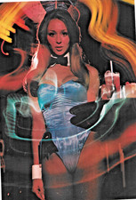 1970's Playboy Club Bunny with Drinks and Aura Bar Art Man Cave Print Pinup picture