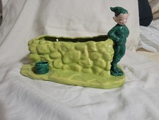 VNTG Ceramic Pixie Elf Wall Pocket Planter 1950s 6