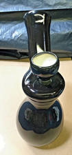 Vintage Org Nikki Glass Unused Very Rare black 8 “ Bong Ceramic Woodstock 70s picture