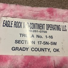 Vintage Eagle Rock Mid-Continent Oil Lease Sign Garvin County Oklahoma  picture