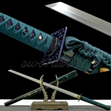 Elegant Green Ninja Sword Carbon Steel Blade Japanese Samurai Katana Full Tang picture
