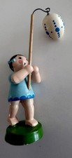 Vintage ERZGEBIRGE GERMANY girl w/Egg Lantern MINT & RARE picture
