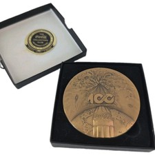 Coca-Cola 100 Years Solid Bronze Medal Centennial Celebration 1886 picture