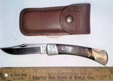 Camillus Lockback Knife #886 NY USA With Leather Sheath.. picture