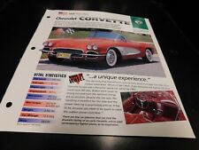 1956-1962 Chevrolet Corvette Spec Sheet Brochure Photo Poster 57 58 59 60 61 picture