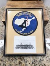 Vintage USCG Loran-C St Paul Island Alaska Patch & Crew Photo Framed 10x12⁠ picture