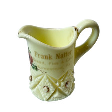 HOMESTEAD PA PENNSYLVANNIA Uranium Antique Custard Glass Souvenir CREAMER picture
