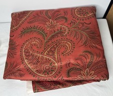 Cotton Fabric 9 Yards by Richloom Paisley Floral Print Burnt Orange Green Beige picture