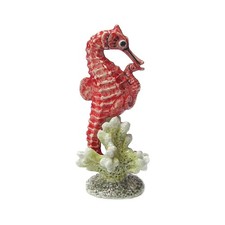 Northern Rose Seahorse with Baby Home Decor Fish - Miniature Porcelain Figurine picture
